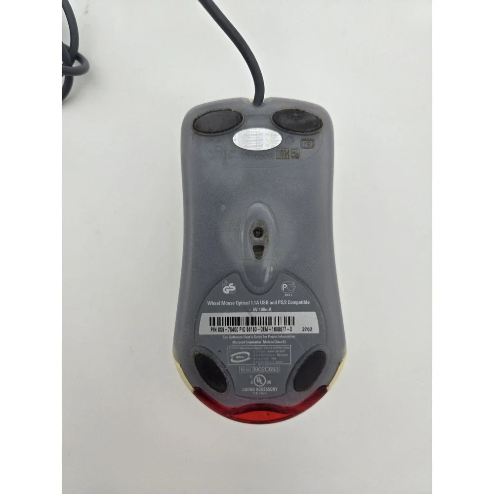 Mouse Microsoft Wheel Optical USB Beige Mouse‎ 1.1A X08-70400 Tested & Working